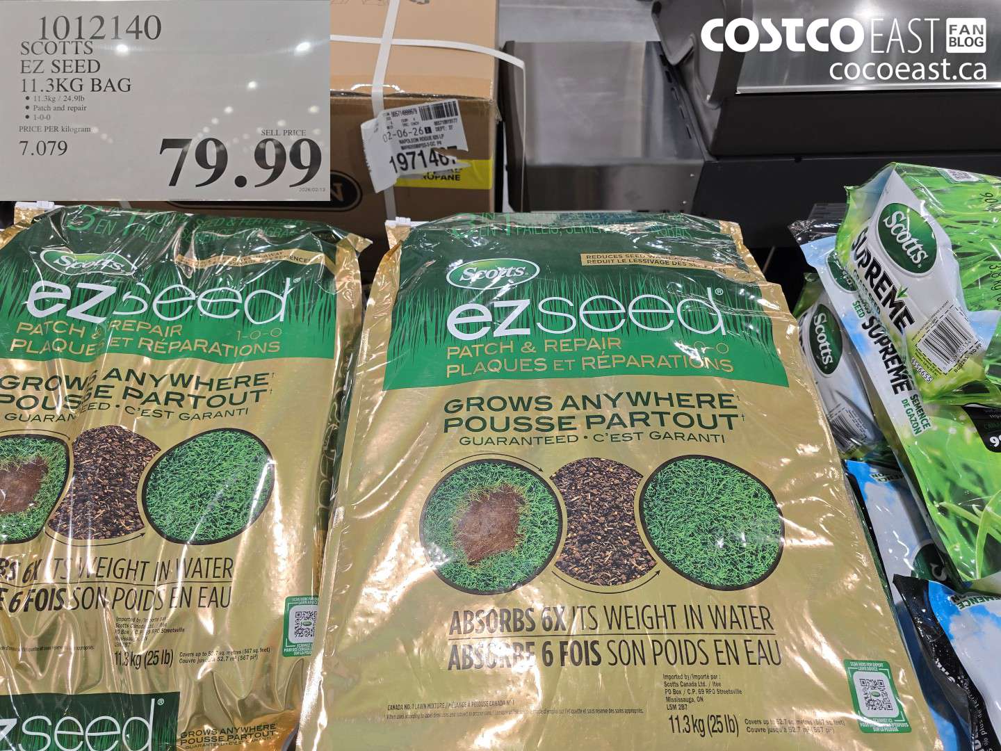 1012140 SCOTTS EZ SEED 11.3KG BAG $79.99