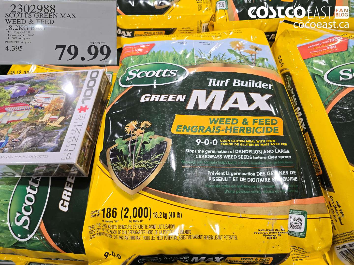 2302988 SCOTTS GREEN MAX WEED & FEED 18.2KG BAG $79.99
