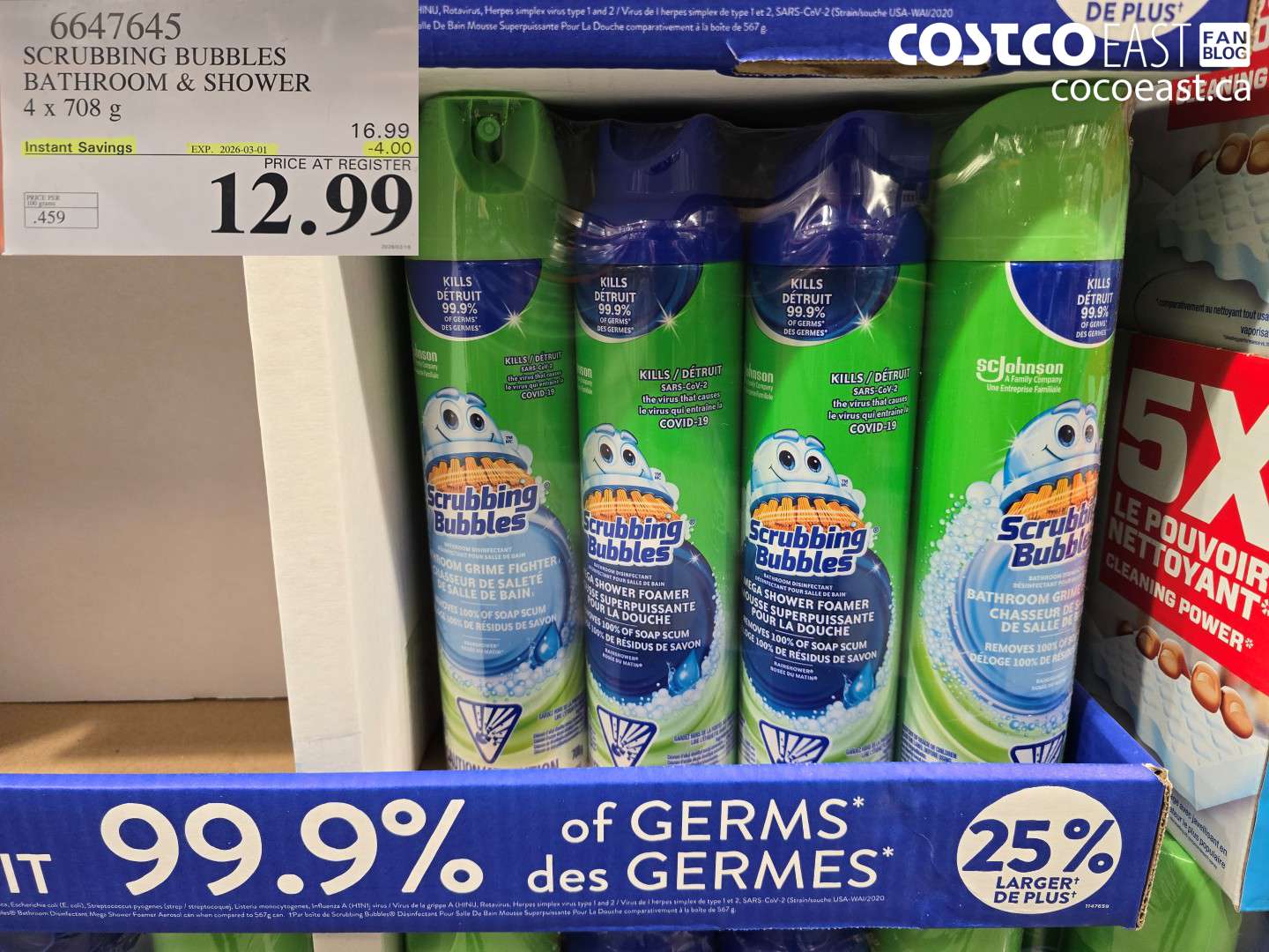 6647645 SCRUBBING BUBBLES BATHROOM & SHOWER ($4.00 INSTANT SAVINGS EXPIRES ON 2026-03-01) $12.99