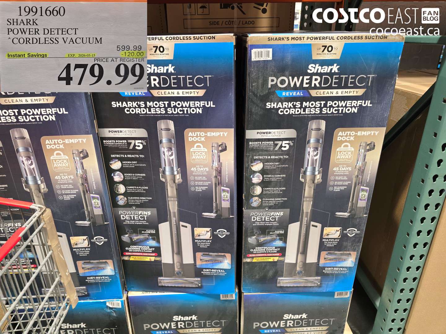 1991660 SHARK POWER DETECT CORDLESS VACUUM ($120.00 INSTANT SAVINGS EXPIRES ON 2026-03-15) $479.99