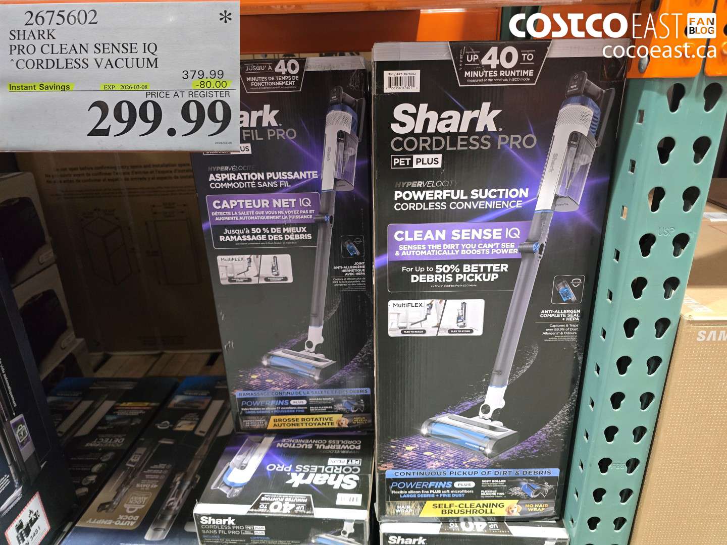 2675602 SHARK PRO CLEAN SENSE IQ CORDLESS VACUUM ($80.00 INSTANT SAVINGS EXPIRES ON 2026-03-08) $299.99