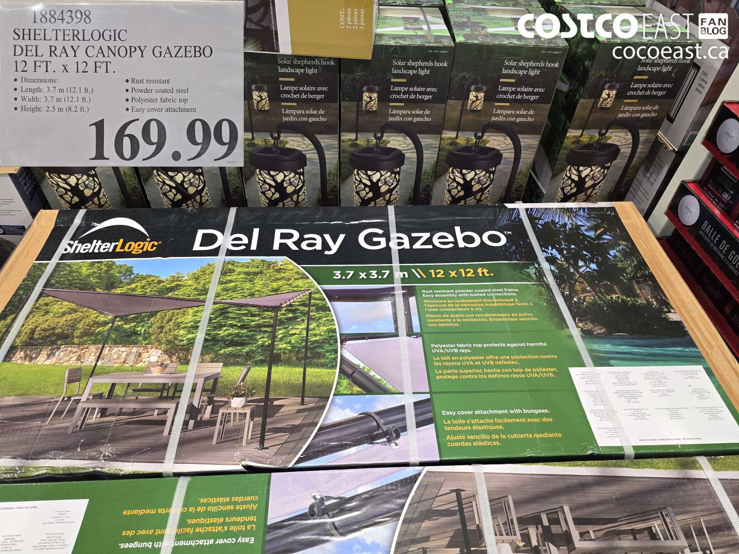 1884398 SHELTERLOGIC DEL RAY CANOPY GAZEBO 12 FT. x 12 FT. $169.99