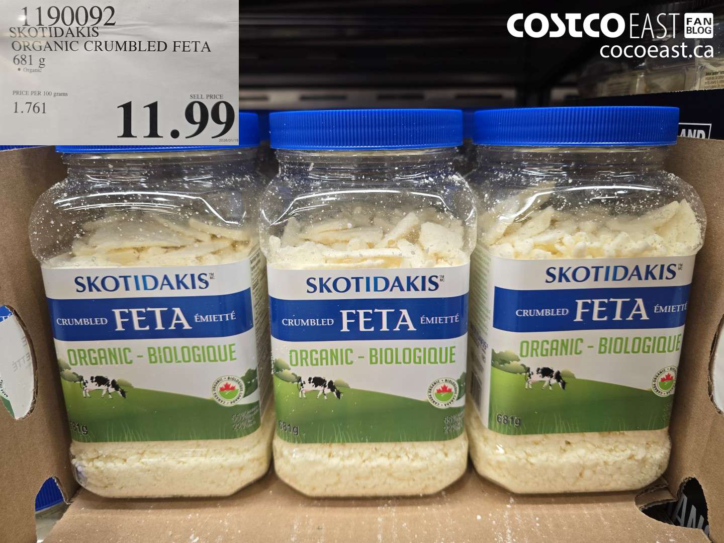 1190092 SKOTIDAKIS ORGANIC CRUMBLED FETA $11.99