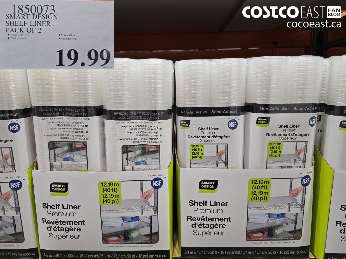 1850073 SMART DESIGN SHELF LINER PACK OF 2 $19.99