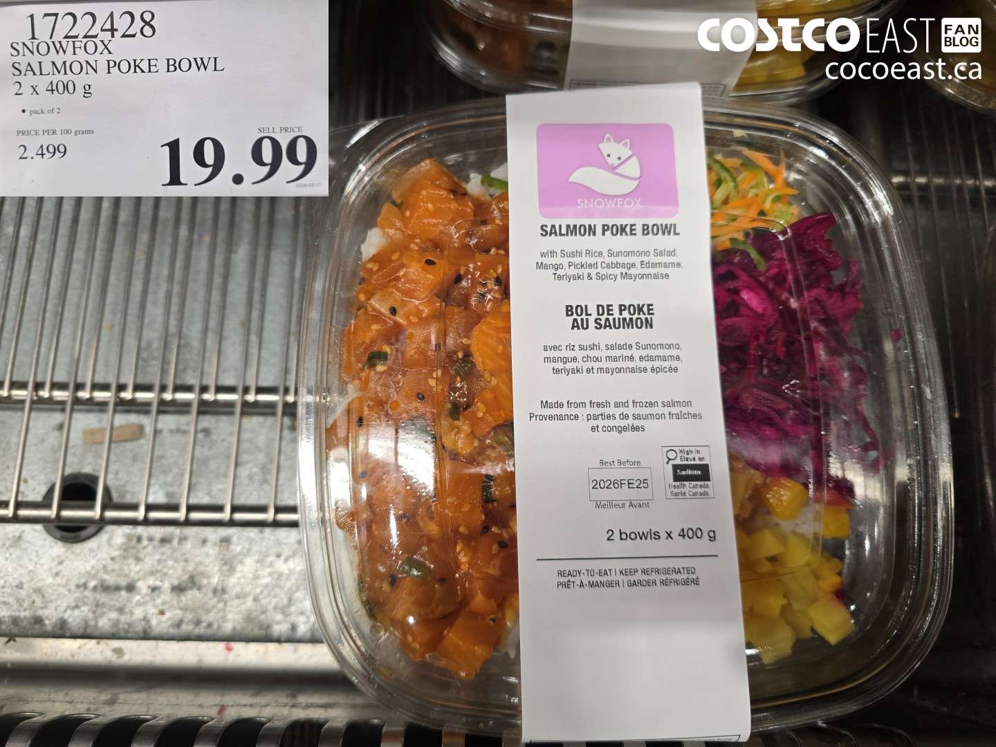 17224228 SNOWFOX SALMON POKE BOWL 2 X 400 G $19.99