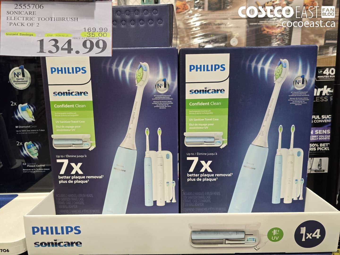 2555706 SONICARE ELECTRIC TOOTHBRUSH PACK OF 2 ($35.00 INSTANT SAVINGS EXPIRES ON 2026-02-15) $134.99