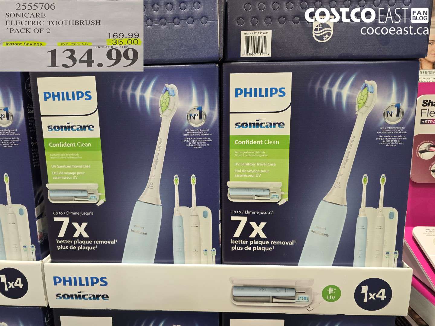 2555706 SONICARE ELECTRIC TOOTHBRUSH PACK OF 2 ($35.00 INSTANT SAVINGS EXPIRES ON 2026-02-15) $134.99