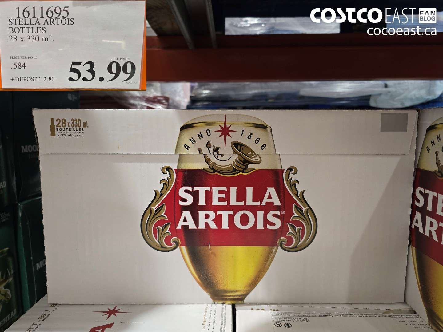 1611695 STELLA ARTOIS BOTTLES 28 x 330 ml $53.99