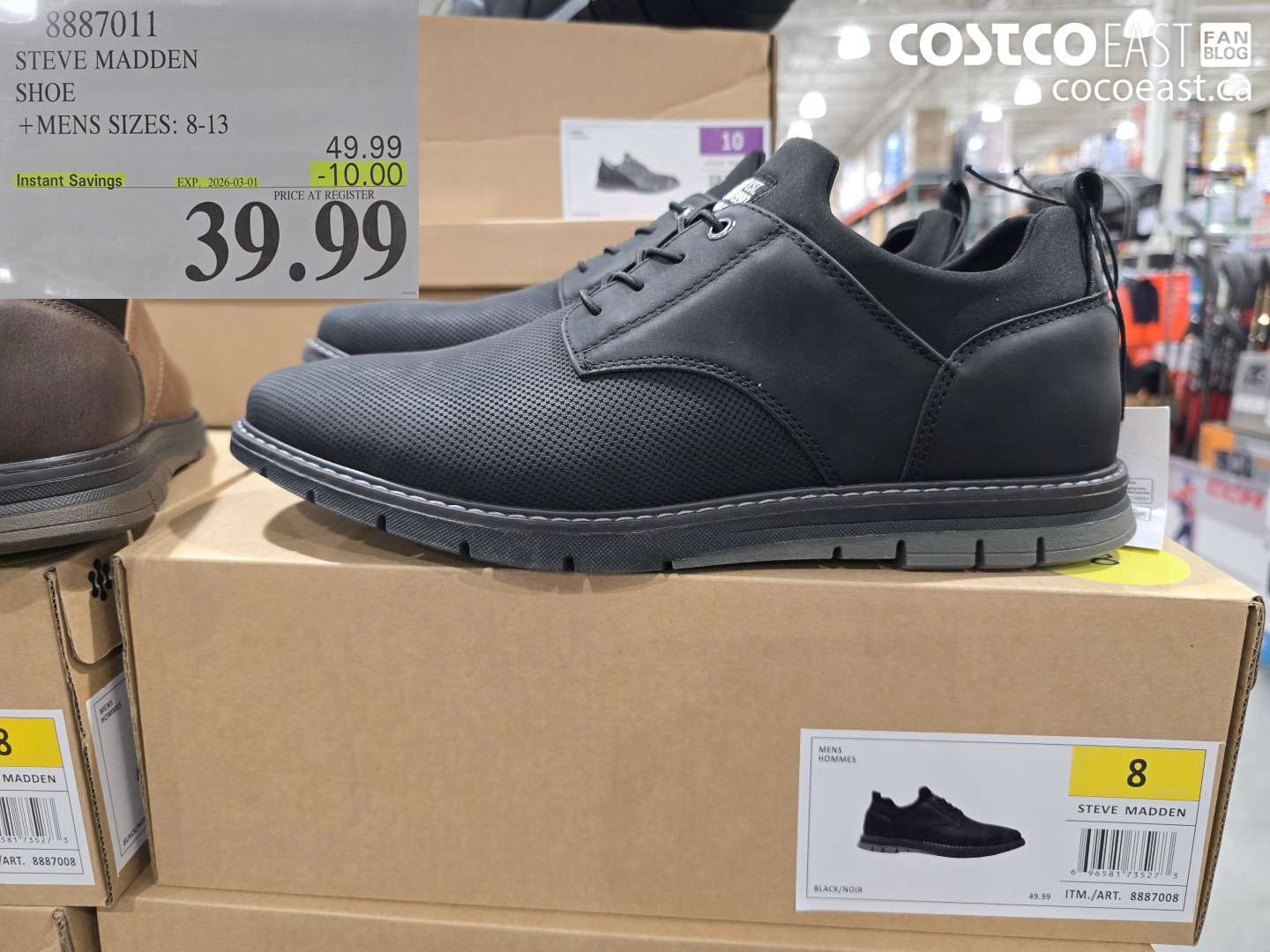 8887011 STEVE MADDEN SHOE MENS SIZES 8-13 ($10.00 INSTANT SAVINGS EXPIRES ON 2026-03-01) $39.99