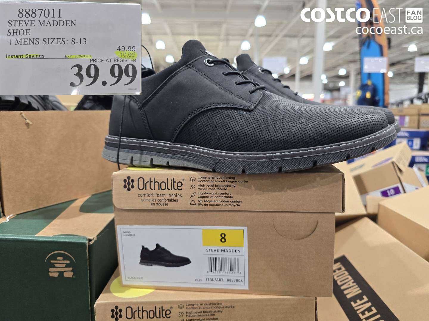 8887011 STEVE MADDEN SHOE + MENS SIZES: 8-13 ($10.00 INSTANT SAVINGS EXPIRES ON 2026-03-01) $39.99