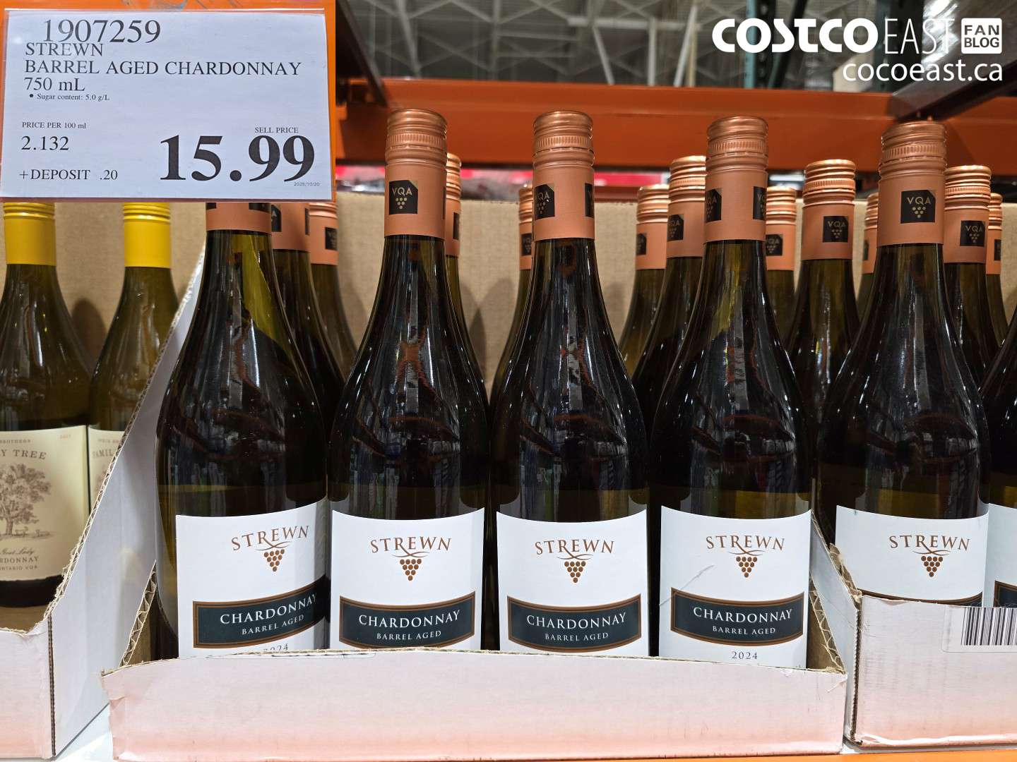 1907259 STREWN BARREL AGED CHARDONNAY 750 mL $15.99