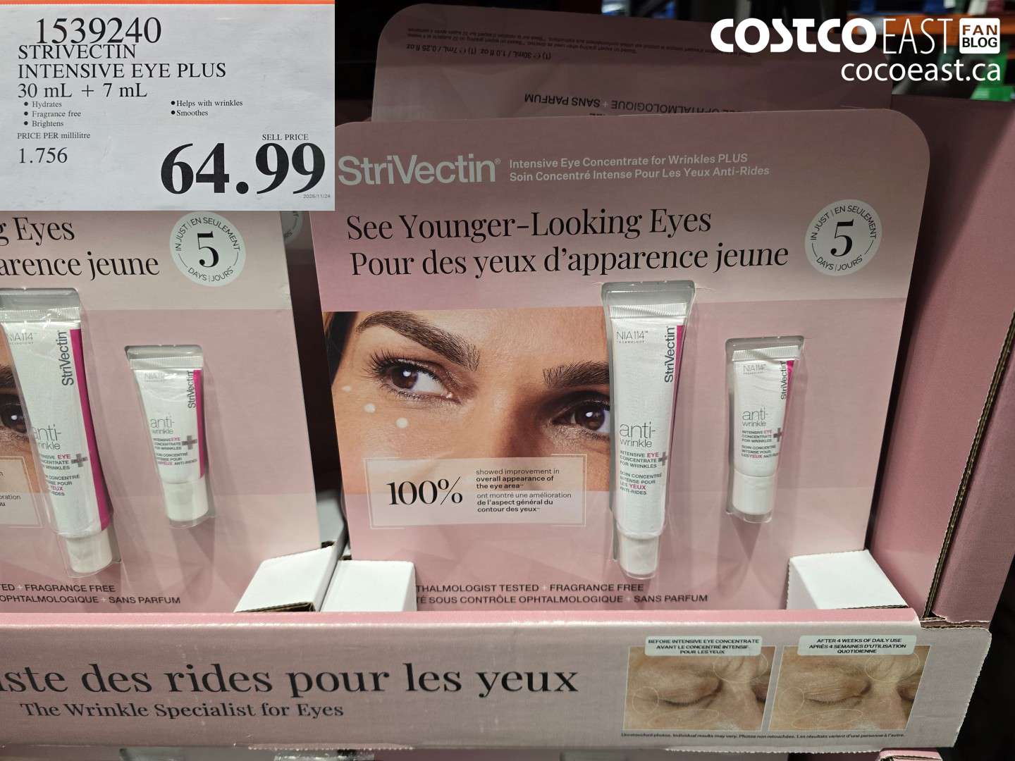 1539240 STRIVECTIN INTENSIVE EYE PLUS 30 mL + 7 mL $64.99