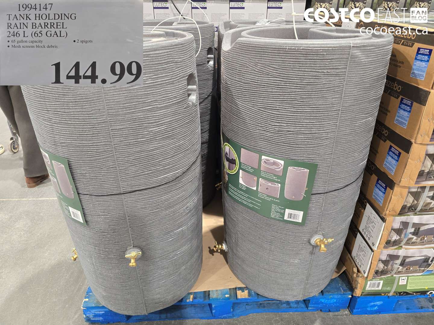 1994147 TANK HOLDING RAIN BARREL 246 L (65 GAL) $144.99