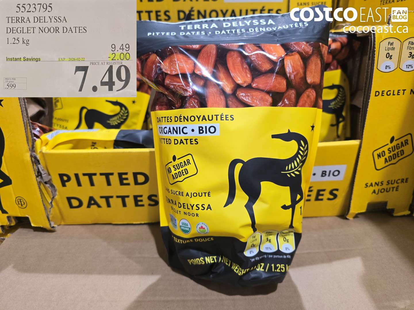 5523795 TERRA DELYSSA DEGLET NOOR DATES 1.25 kg ($2.00 INSTANT SAVINGS EXPIRES ON 2026-02-22) $7.49
