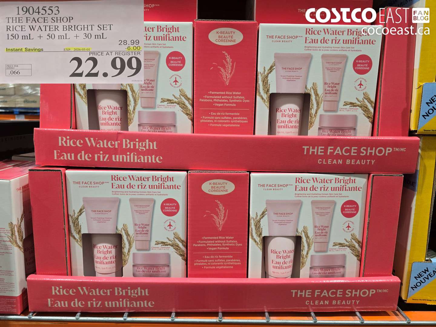 19045553 THE FACE SHOP RICE WATER BRIGHT SET 150 ML + 50 ML + 30 ML ($6.00 INSTANT SAVINGS EXPIRES ON 2026-03-01) $22.99