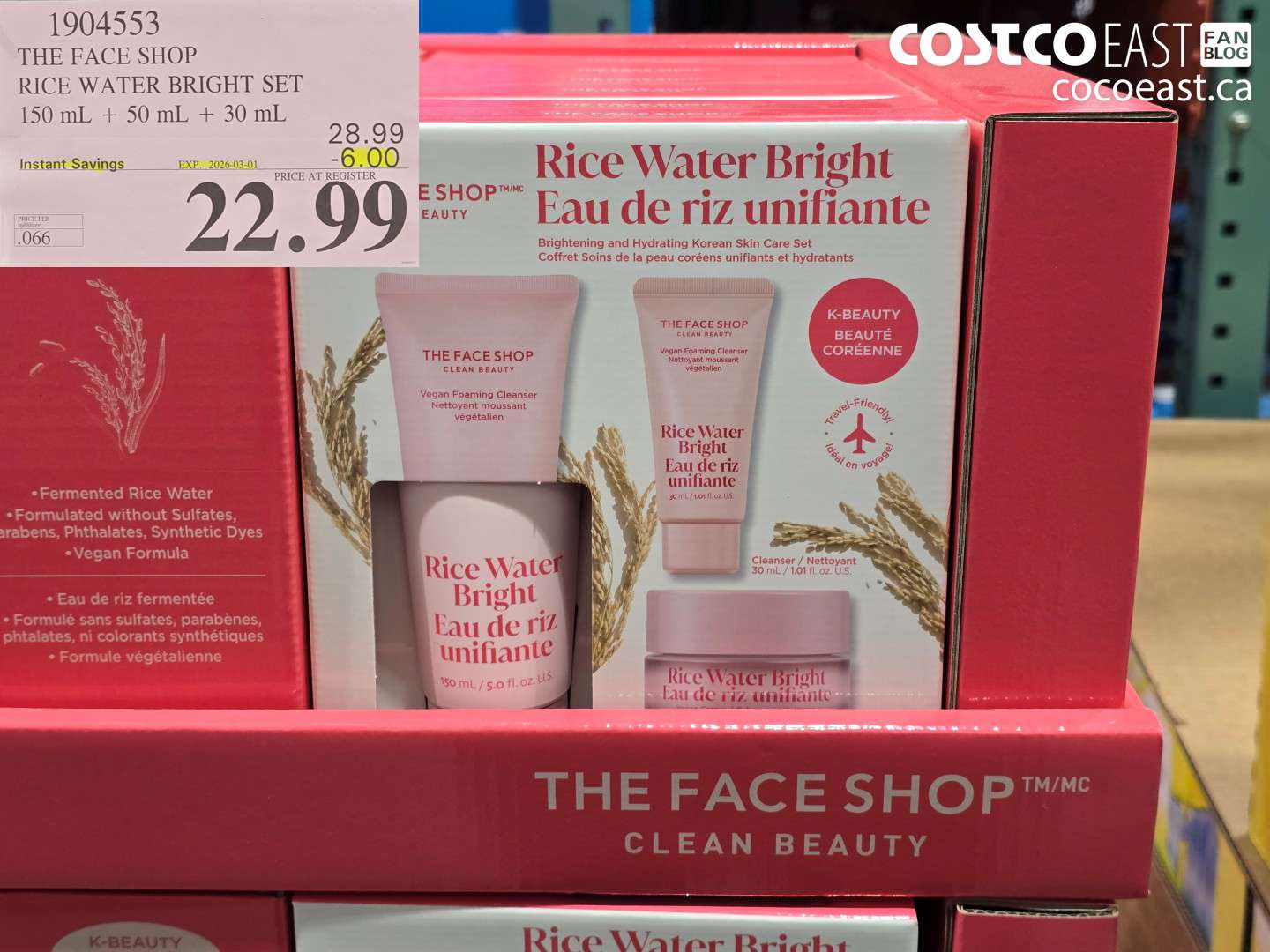 19045553 THE FACE SHOP RICE WATER BRIGHT SET ($6.00 INSTANT SAVINGS EXPIRES ON 2026-03-01) $22.99