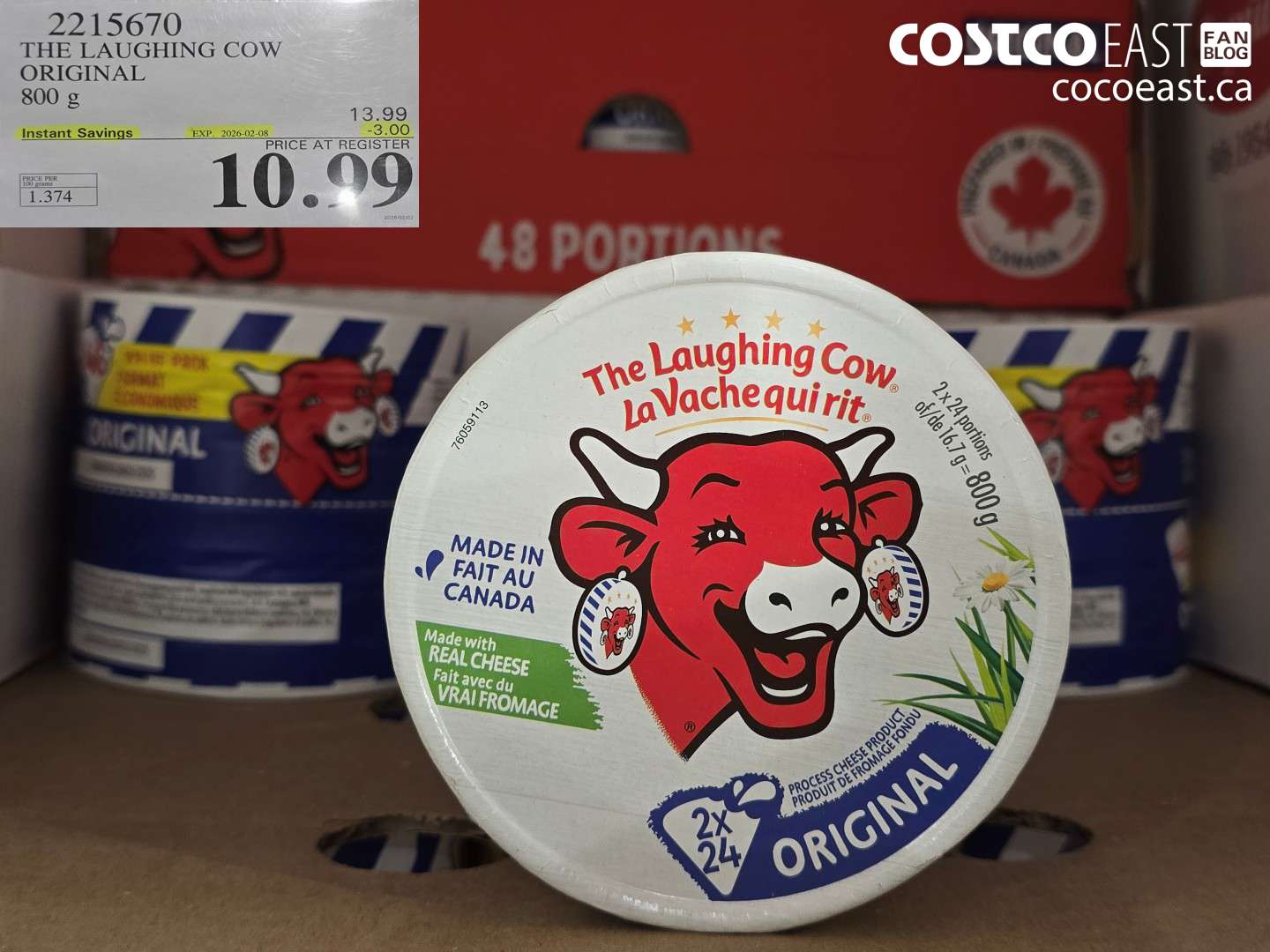 2215670 THE LAUGHING COW ORIGINAL 800 g ($3.00 INSTANT SAVINGS EXPIRES ON 2026-02-08) $10.99