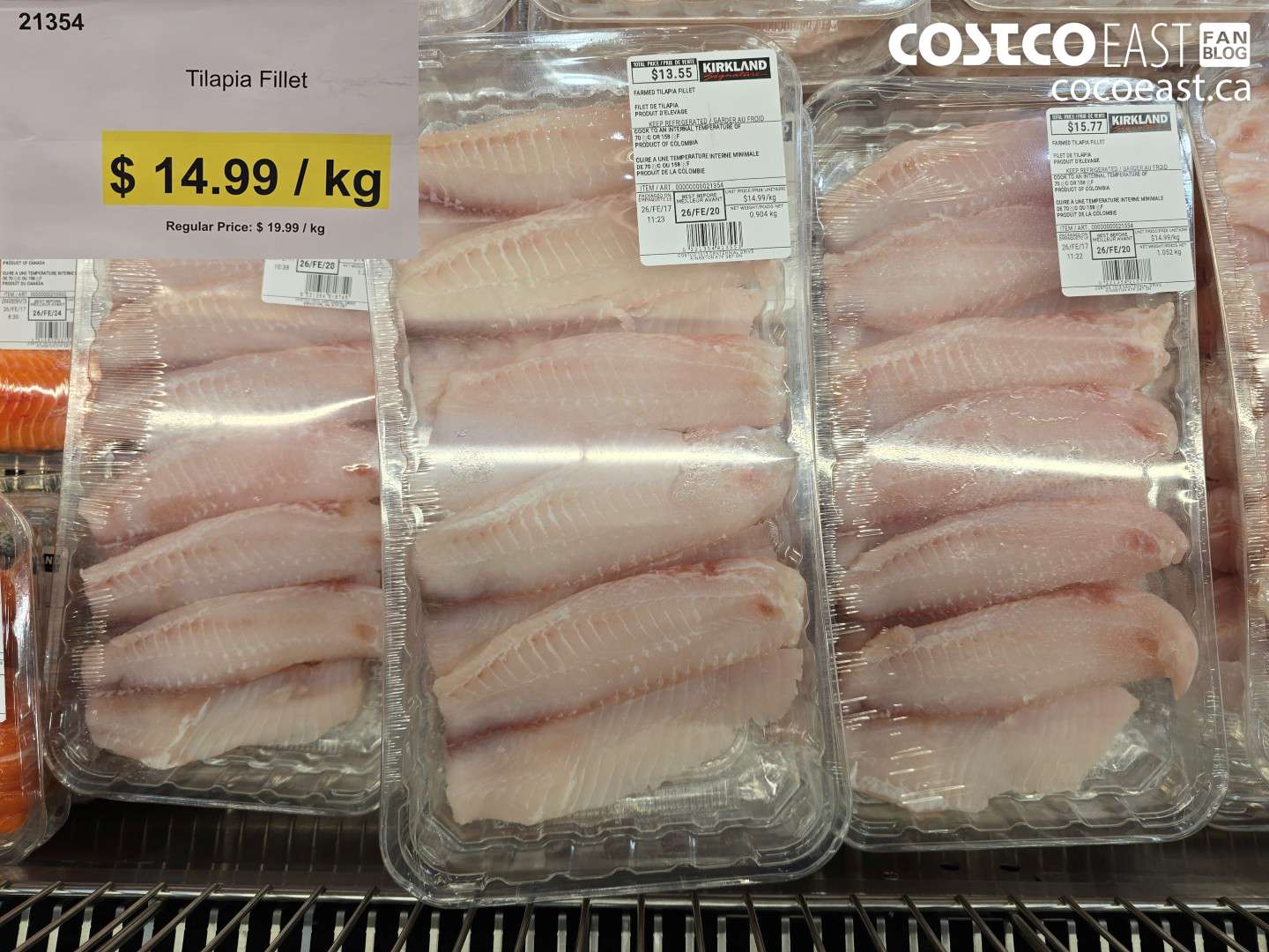 21354 TILAPIA FILET *DISCOUNT PER KG* ($5.00 INSTANT SAVINGS)