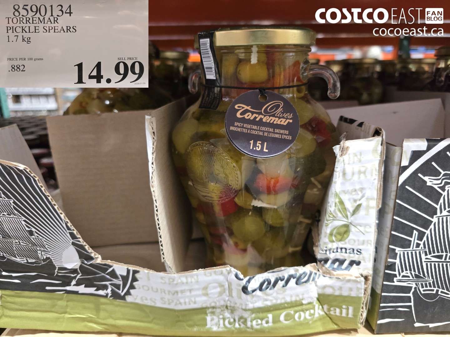 8590134 TORREMAR PICKLE SPEARS 1.7 kg $14.99