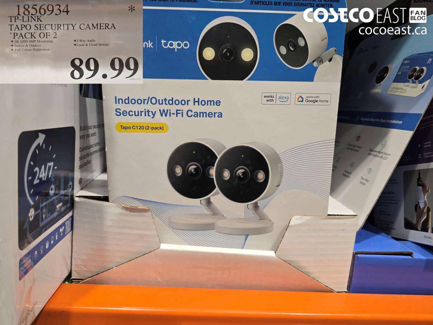 1856934 TP-LINK TAPO SECURITY CAMERA PACK OF 2 $89.99