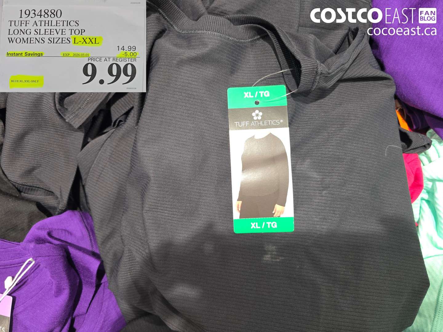 1934880 TUFF ATHLETICS LONG SLEEVE TOP WOMENS SIZES L-XXL ($5.00 INSTANT SAVINGS EXPIRES ON 2026-03-01) $9.99