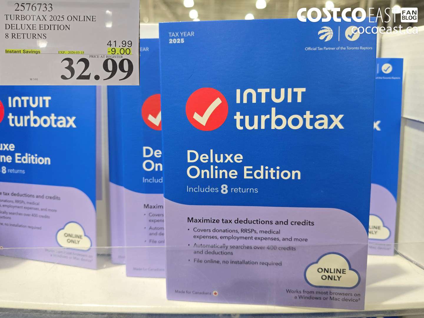 2576733 TURBOTAX 2025 ONLINE DELUXE EDITION 8 RETURNS ($9.00 INSTANT SAVINGS EXPIRES ON 2026-03-15) $32.99