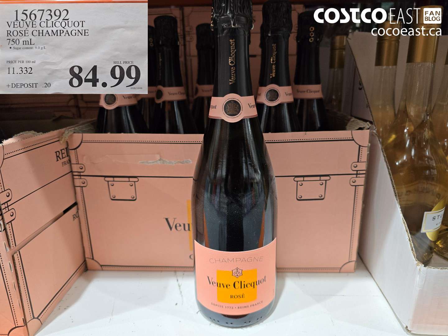 1567392 VEUVE CLICQUOT ROSÉ CHAMPAGNE 750 mL $84.99