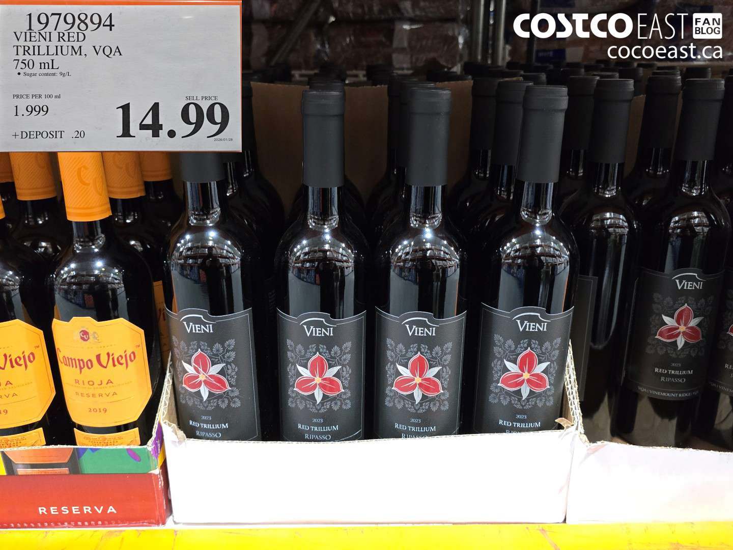 1979894 VIENI RED TRILLIUM, VQA 750 mL $14.99