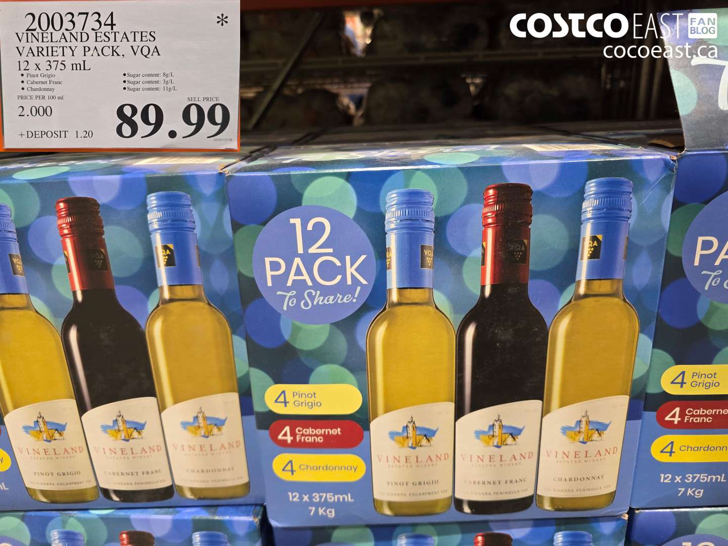 2003734 VINELAND ESTATES VARIETY PACK, VQA 12 x 375 mL $89.99