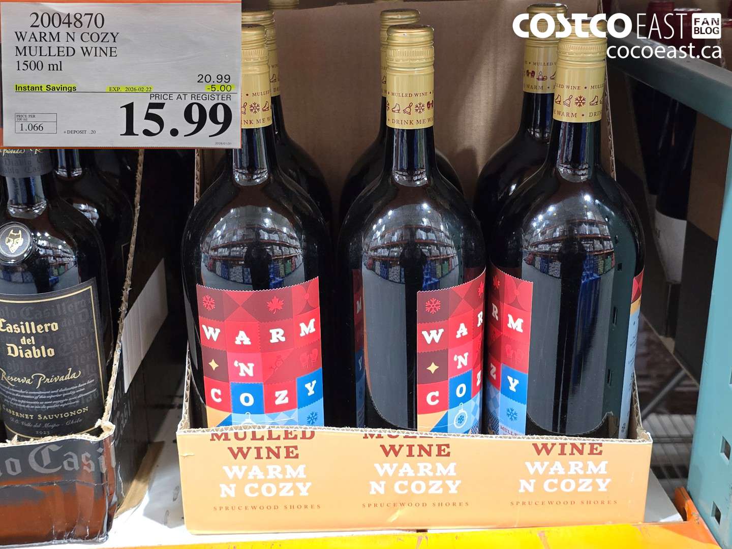 2004870 WARM N COZY MULLED WINE 1500 m ($5.00 INSTANT SAVINGS EXPIRES ON 2026-02-22) $15.99