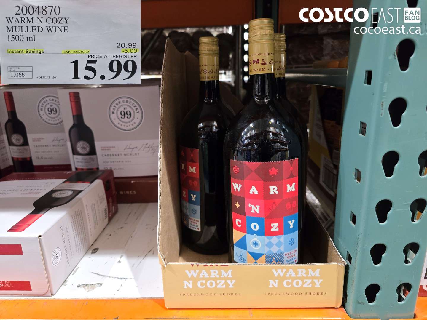 2004870 WARM N COZY MULLED WINE 1500 ml ($5.00 INSTANT SAVINGS EXPIRES ON 2026-02-22) $15.99
