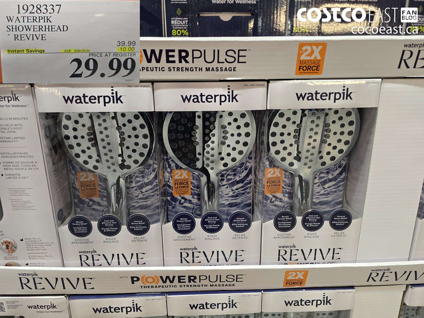 1928337 WATERPIK SHOWERHEAD REVIVE ($10.00 INSTANT SAVINGS EXPIRES ON 2026-03-01) $29.99