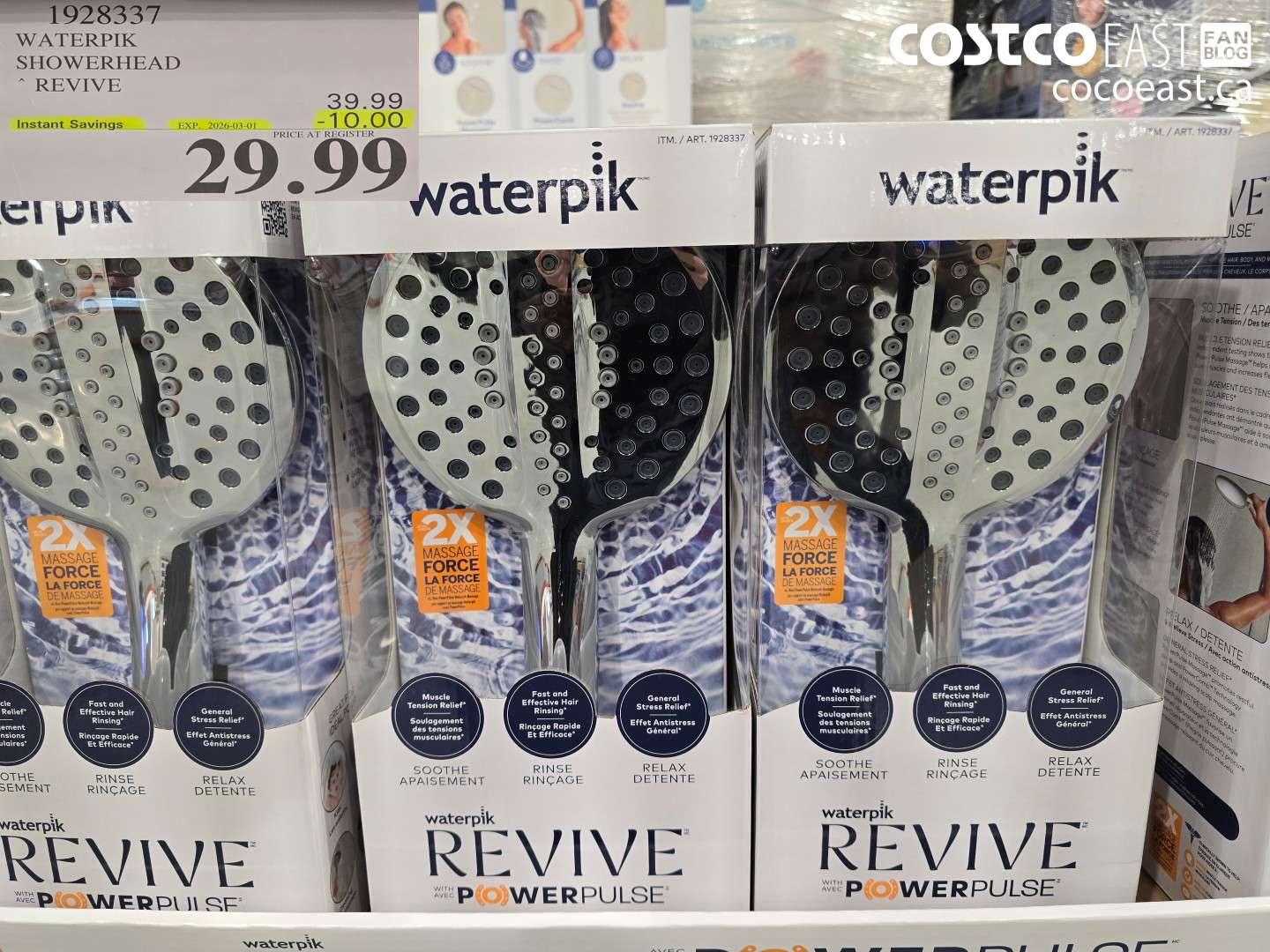 1928337 WATERPIK SHOWERHEAD REVIVE ($10.00 INSTANT SAVINGS EXPIRES ON 2026-03-01) $29.99