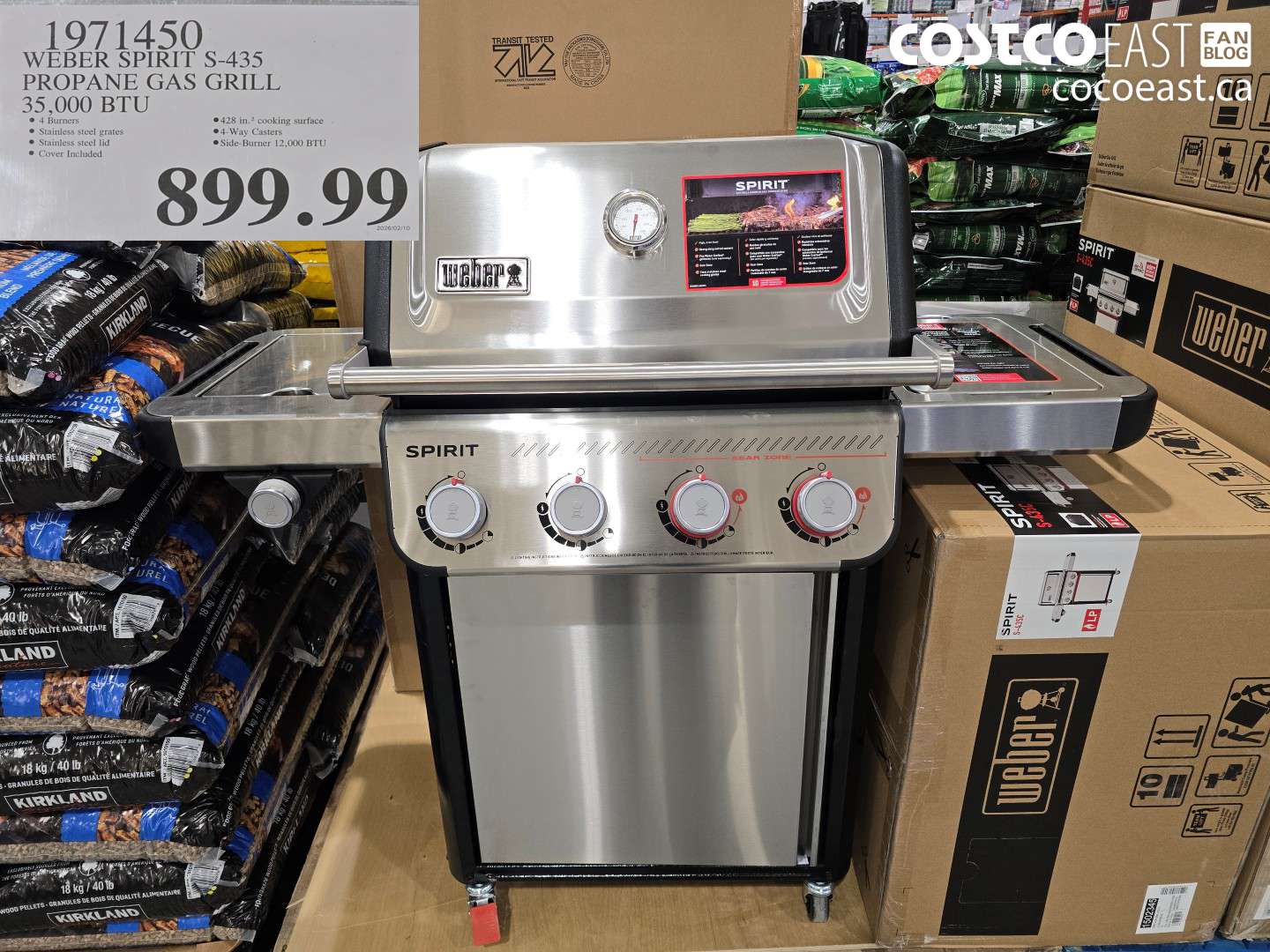 1971450 WEBER SPIRIT S-435 PROPANE GAS GRILL 35,000 BTU $899.99