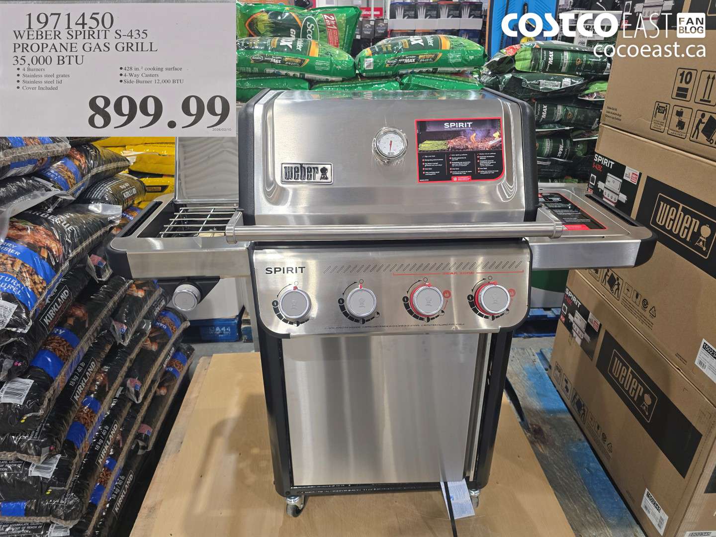 1971450 WEBER SPIRIT S-435 PROPANE GAS GRILL 35,000 BTU $899.99