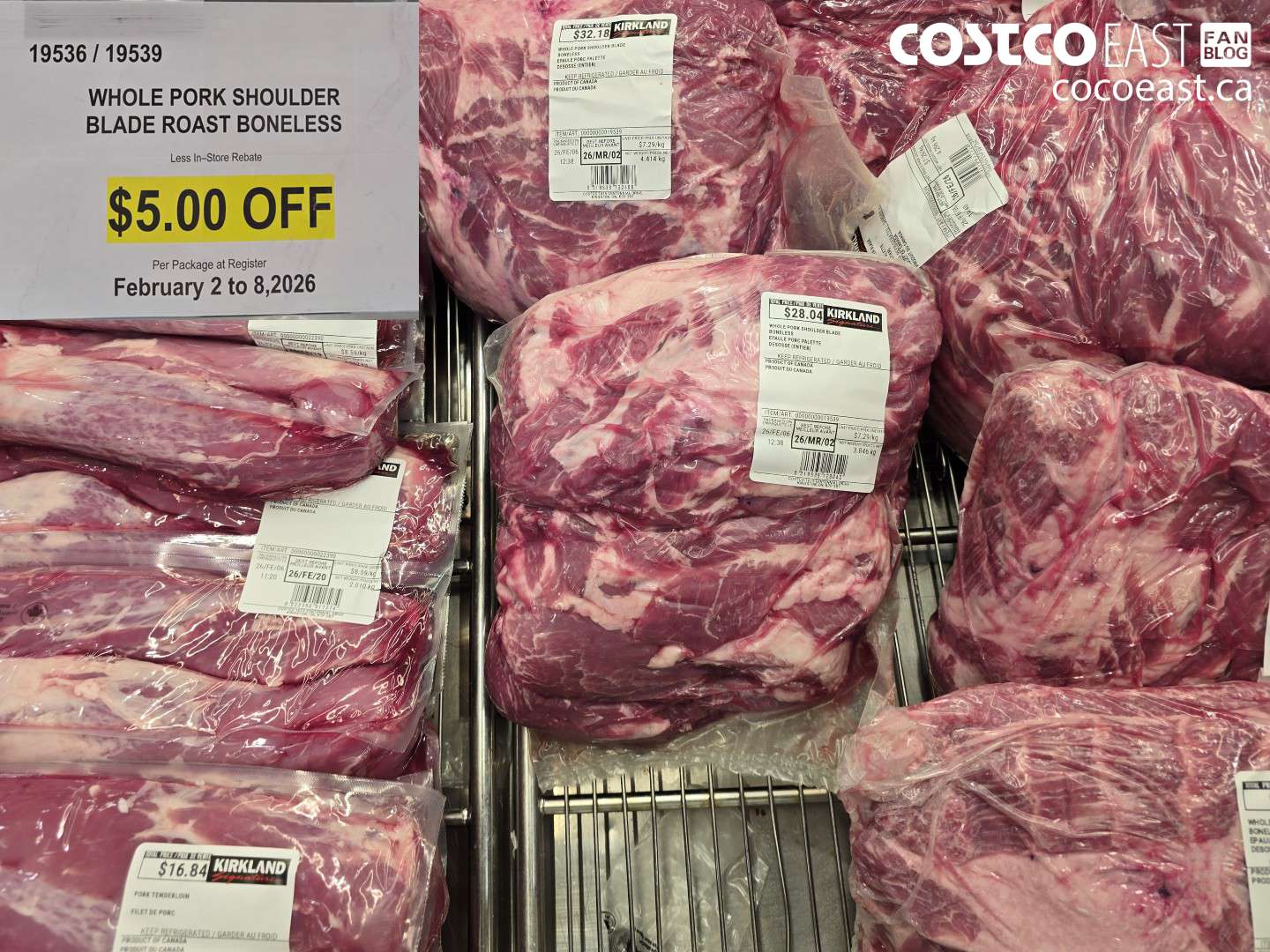 19536 WHOLE PORK SHOULDER BLADE ROAST BONELESS ($5.00 INSTANT SAVINGS)