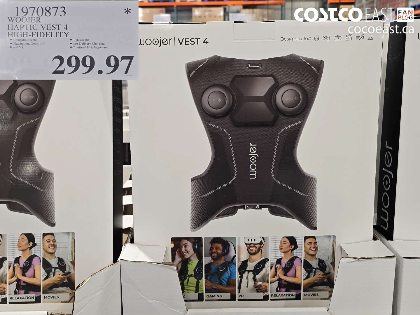 1970873 WOOJER HAPTIC VEST 4 HIGH-FIDELITY $299.97