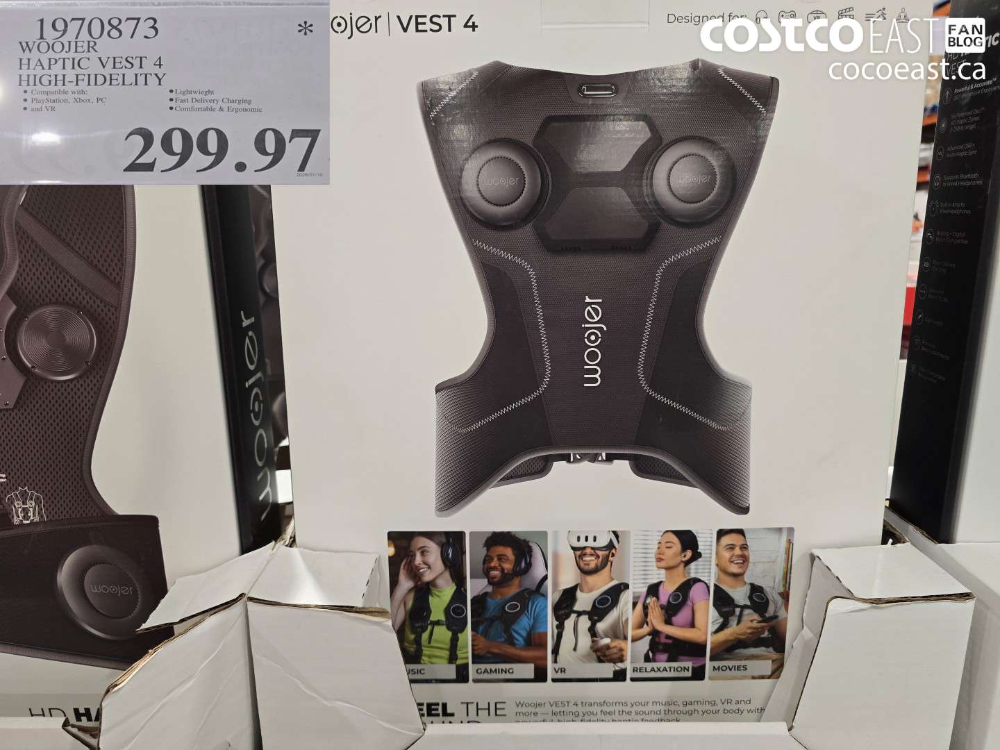 1970873 WOOJER HAPTIC VEST 4 HIGH-FIDELITY $299.97