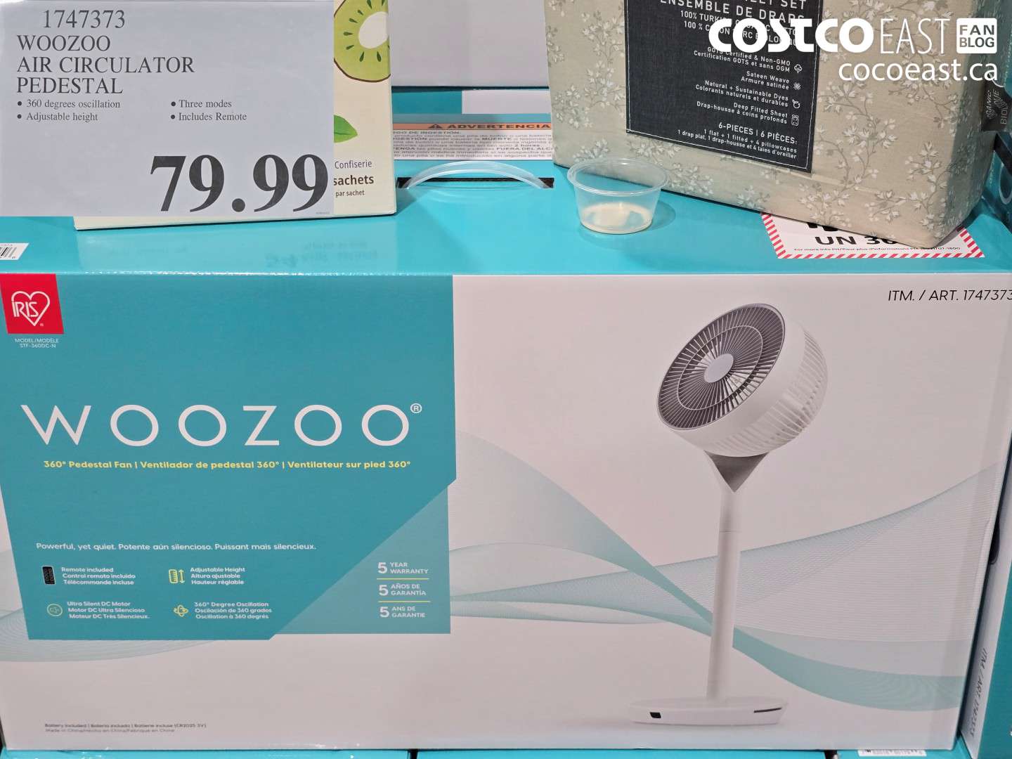 1747373 WOOZOO AIR CIRCULATOR PEDESTAL $79.99