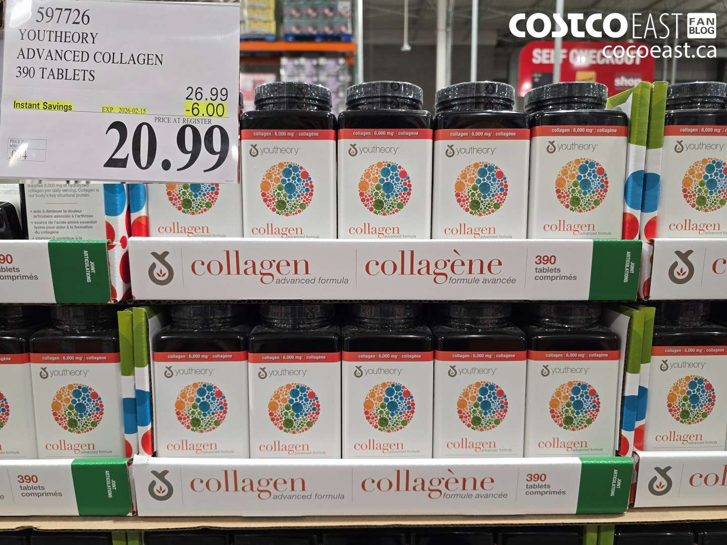 597726 YOUTHHEORY ADVANCED COLLAGEN 390 TABLETS ($6.00 INSTANT SAVINGS EXPIRES ON 2026-02-15) $20.99