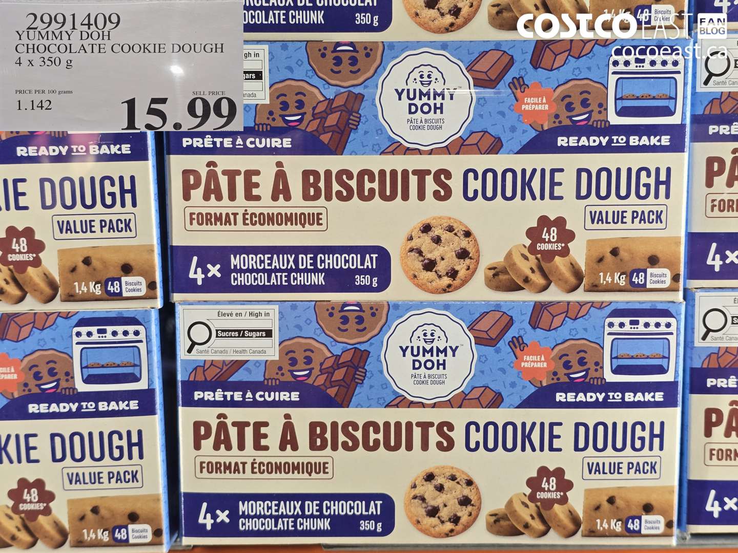 2911409 YUMMY DOH CHOCOLATE COOKIE DOUGH 4 X 350 G $15.99