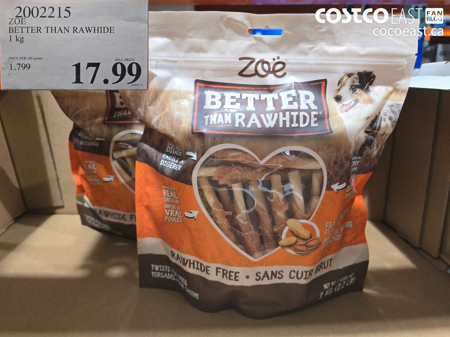 2002215 ZOE BETTER THAN RAWHIDE 1 kg $17.99