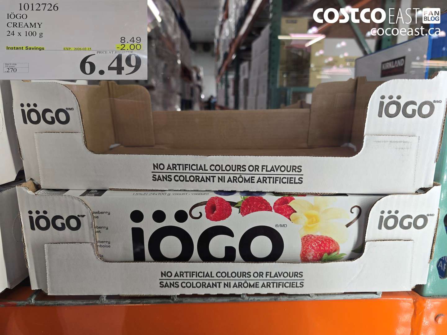 1012726 lOGO CREAMY 24 x 100 g ($2.00 INSTANT SAVINGS EXPIRES ON 2026-02-15) $6.49