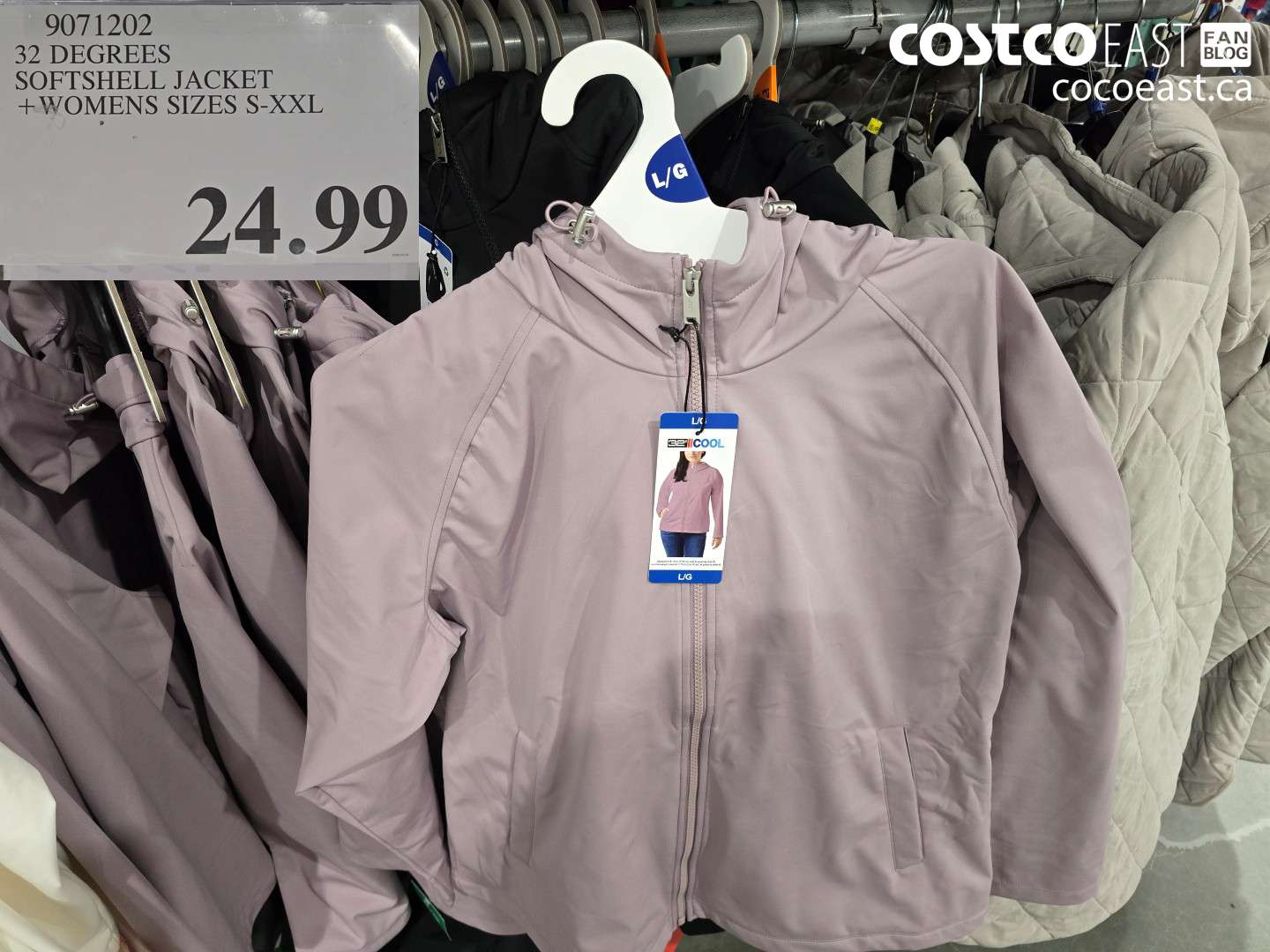 9071202 32 DEGREES SOFTSHELL JACKET +WOMENS SIZES S-XXL $24.99