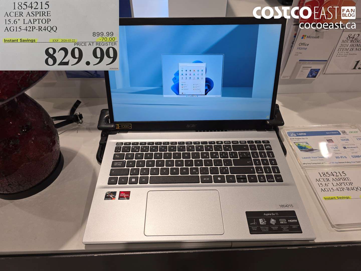 1854215 ACER ASPIRE 15.6 LAPTOP AG15-42P-R4QQ ($70.00 INSTANT SAVINGS EXPIRES ON 2026-03-22) $829.99