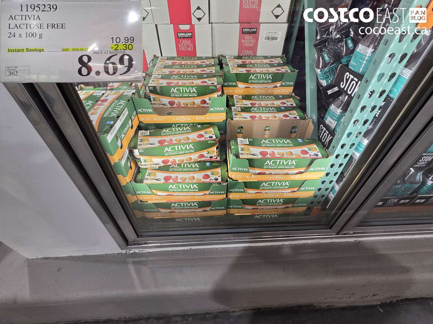 1195239 ACTIVIA LACTOSE FREE 24 X 100 G ($2.30 INSTANT SAVINGS EXPIRES ON 2026-04-12) $8.69