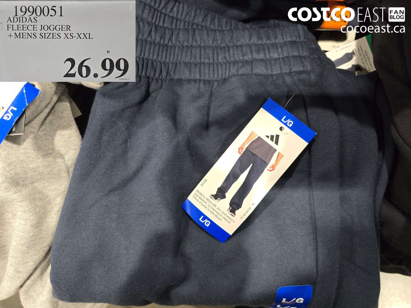 1990051 ADIDAS FLEECE JOGGER + MENS SIZES XS-XXL $26.99