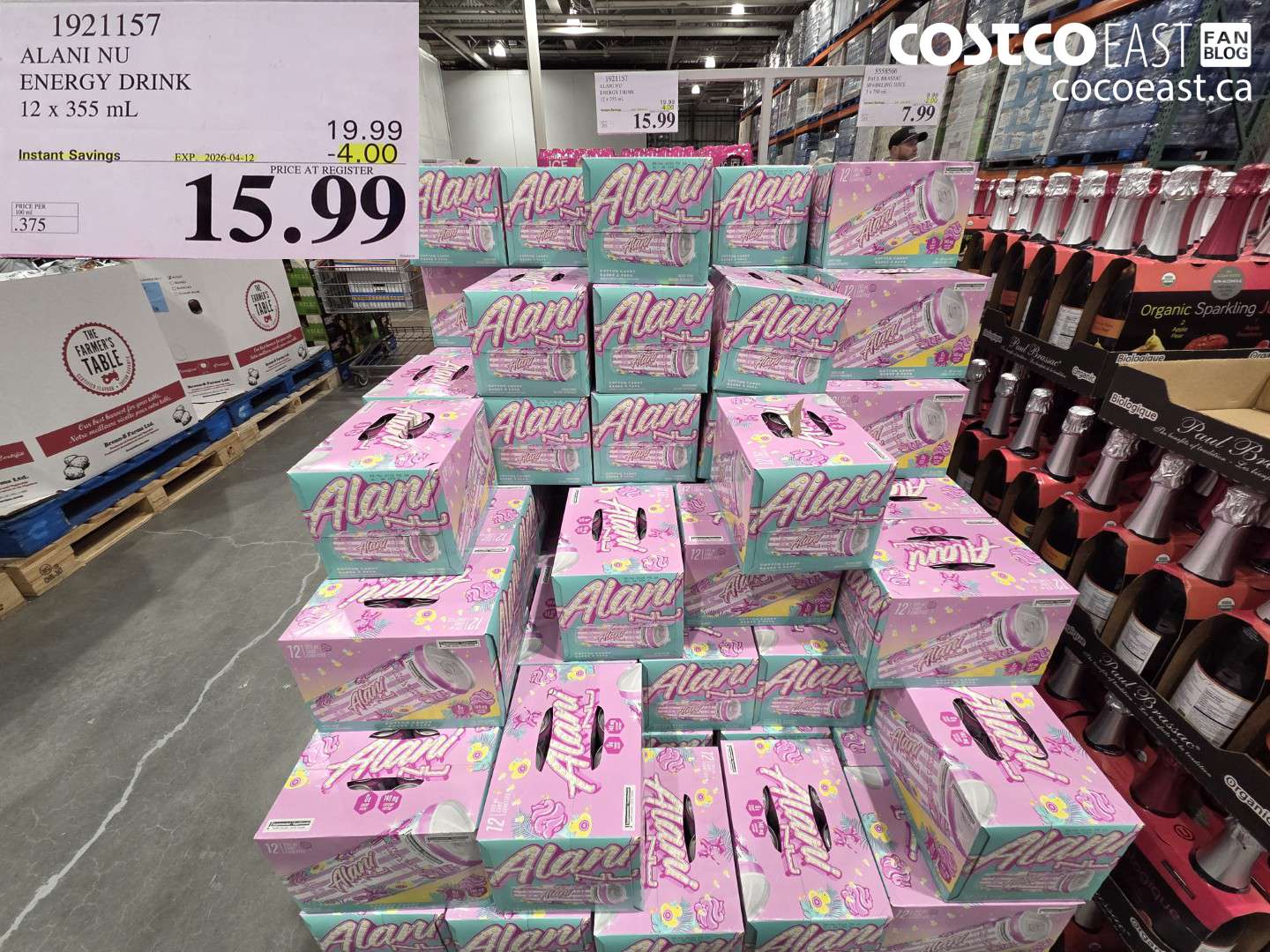 1921157 ALANI NU ENERGY DRINK 12 X 355 ML ($4.00 INSTANT SAVINGS EXPIRES ON 2026-04-12) $15.99