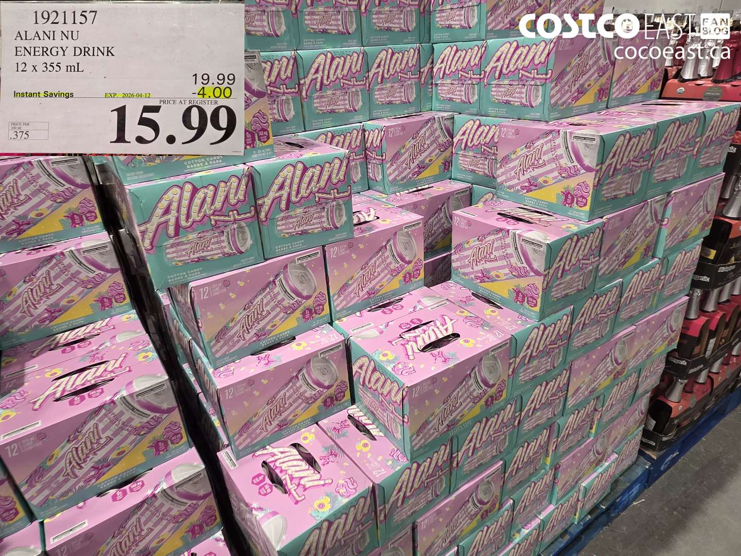 1921157 ALANI NU ENERGY DRINK ($4.00 INSTANT SAVINGS EXPIRES ON 2026-04-12) $15.99