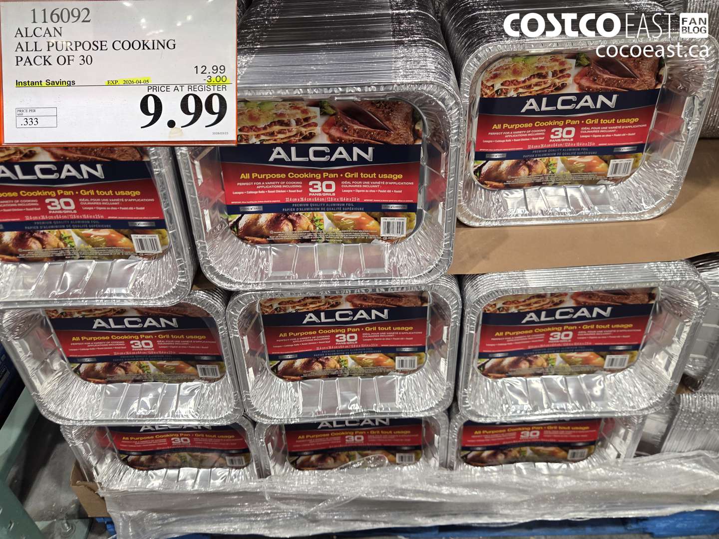 116092 ALCAN ALL PURPOSE COOKING PACK OF 30 ($3.00 INSTANT SAVINGS EXPIRES ON 2026-04-05) $9.99